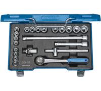 GEDORE 30 HMU-3 Jeu de clés à douilles 3/8" 22 pièces 6 pans 6-22 mm, 6238300