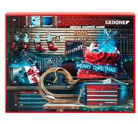 GEDORE 3304901 R33003044 Calendrier de l'Avent 2023, 44 pièces, rouge, calendrier de l'Avent pour hommes, cadeau pour homme, calendrier de l'Avent à outils 2023