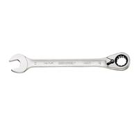 GEDORE Clé à fourche avec cliquet, Réversible, Taille 14 mm, Coudée, 12 pans, Profil UD, Clé, 7 UR 14