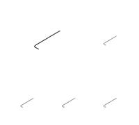 GEDORE Clé coudée pour vis à 6 pans creux, Clé coudée, Outil, Taille 0,7 mm, Longueur 33 mm, 42 0,7 (Lot de 5)