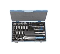 Gedore Composition de douilles 1/4""+1/2"" 4-30 mm - 19 V20U-10