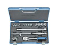 Gedore Composition de douilles 3/8"" 17 pièces 6-19 mm - D 30 GMU-10