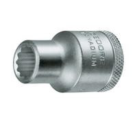 Gedore Douille D 19 1/2 po. 12 pans ouv. de clé 8 mm L. 38 mm GEDORE Quantité:1
