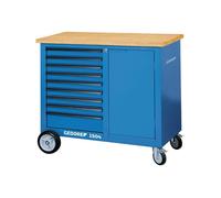 GEDORE Établi roulant 1504 0810 avec 9tiroirs et armoire GEDORIT bleu tiroir ...