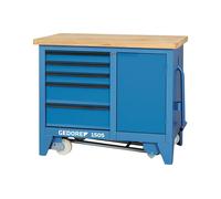 GEDORE Établi roulant 1505 L extérieure1100xP652xH900 mm nombre de tiroirs 5 ...