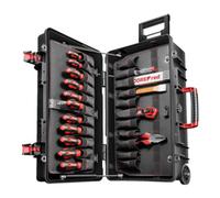 GEDOREred Chariot à Outils Meister XXL R21902124 - Assortiment d'outils de 124 pièces dans Un Coffret en Plastique très Robuste avec vérins à gaz