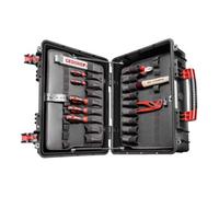 GEDOREred Azubi L R21652057 Mallette à Outils 57 pièces dans Un Coffret en Plastique très Robuste avec vérins à gaz