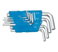 GEDORE H 42-88 A Jeu de tournevis coudés dans un support, 8 pièces 5/64-5/16AF