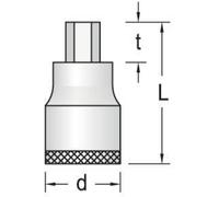 Gedore IN 21 19 6181280 6 pans intérieurs Embout de tournevis 19 mm 1 (25 mm)