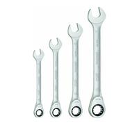 Gedore Jeu de clés à fourche Gedore 4 pcs. acier CV chromé mat avec mousqueton Quantité:1