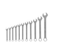 GEDORE Assortiment de clés mixtes, 12 pièces, Tailles 8 à 22 mm, Coudées à 15°, 12 pans, Profil UD, Jeu de clés, 7-011