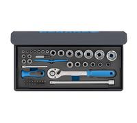 Gedore Jeu de douilles 1/4""-1/2"" dans une poche textile, 52 pièces - TC 19-20-MU-10