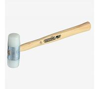 GEDORE Maillet en nylon avec manche en bois, Maillet en cuir, Ø 32 mm, Marteau avec manche en frêne, Outil, Forgé, 225 E-32