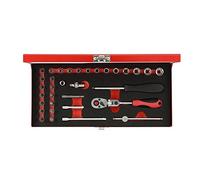 Gedore R49044033 Lot De 33 Douille 1/4`` Rouge