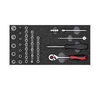 Gedore Red Gedore Coffret de clés à douille 1/4" 2/6 module CT, 37 pièces R22150006 Quantité:1