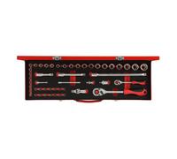 Gedore Red Gedore Jeu de clés à douille 1/4"+1/2" 49 pièces R46004049 Quantité:1