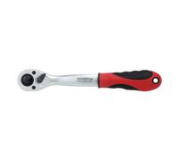 Gedore Red Gedore red Cliquet à levier coudé avec poignée ergonomique 2K, déclenchement par bouton-poussoir, grossièrement denté 36 dents, 1/2 pouce, tube en acier, rouge/noir Quantité:1