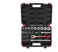 Gedore Red Gedore red Coffret de clés à douille, 24 pièces, avec cliquet réversible, cliquet, clés à douille et jeu de embouts, 1/2" Quantité:1