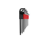 GEDORE red Jeu de clés coudées 9 pièces, Longues, Pour vis à 6 pans creux, Tête sphérique, Taille 1,5 à 10 mm, R36675009