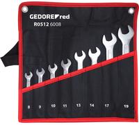 Gedore RED 3301081 R05126008 Jeu de clés plates doubles 8 pièces Ouverture de clé (métrique) 6 - 9 mm