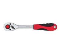 Gedore Red Gedore red Cliquet à levier avec poignée ergonomique 2K, déclenchement par bouton-poussoir, denture fine à 72 dents, 1/4 pouce, tube en acier, rouge/noir Quantité:1