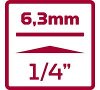 GEDORE Red R41008012 Ensemble de douilles d'outil 1/4" 6 côtés +Rail 12 pièces