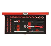 GEDORE Red R49014033 Ensemble de douilles d'outil 1/4" 4-13mm 32 pièces