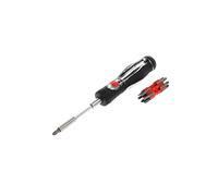GEDORE red Tournevis à cliquet avec magasin d’embouts, 1/4", 6 pans 6,3 mm, Lame télescopique, Tournevis réversible, R38910000
