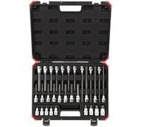 Gedore Jeu d'embouts tournevis R68003030 1/2 6 pans creux 30 pièces Rouge