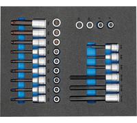 GEDORE TS CT2-ITX19 Jeu d'embouts de tournevis 1/2" dans le module 2/4 Check-Tool, 2957450