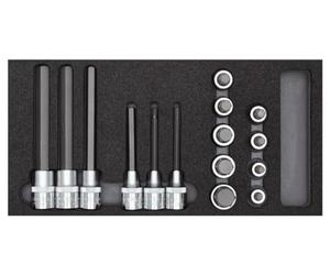 GEDORE Vasos destornilladores 1/2", en módulo CT 2/6, 15 piezas