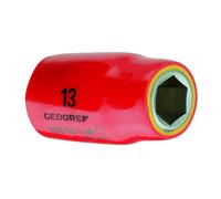 GEDORE VDE 19 13 Douille VDE 1/2" six pans 13 mm
