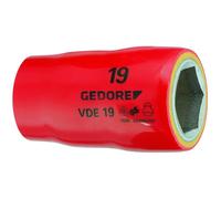GEDORE VDE 19 19 Douille VDE 1/2" six pans 19 mm