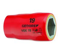 GEDORE VDE 19 22 Douille VDE 1/2" six pans 22 mm