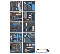 GEDORE WHL-L7-TS-308 Chariot à outils workster highline avec 308 pièces d'assortiment d'outils, 3082113
