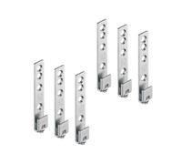 Gedotec Accroche-Armoire | H10323 | 6 Supports d'armoire à visser | Acier Galvanisé | Accroche-meubles inoxydable | Rail de suspension en métal | Support d'armoire stable | Support d'armoire visible