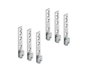 Gedotec Accroche-Armoire | H10323 | 6 Supports à visser | Acier galvanisé | Accroche-meubles inoxydable | Rail de suspension en métal