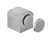 Gedotec Aimant de porte en verre à coller | 1 pièce de fermeture magnétique individuelle | inoxydable en acier inoxydable brossé