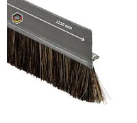 Gedotec Anti-Courant d'air pour Portes comme Protection Contre Le Froid et Les Insectes | 1 PCE - Joint-Brosse | Longueur : 1,25 m | Joints de Sol à Visser avec Garniture en CRIN de Cheval