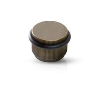 Gedotec Arpa Butoir de porte de qualité supérieure en aluminium - 1 butoir de porte design en laiton antique - Diamètre : 45 mm à visser - Matériel de fixation inclus - Butoir de porte - Cales de roue