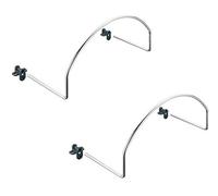 Gedotec Arrêt de Matelas | Attache de Pied de Lit | Accessoire à Fixer aux Lattes du Sommier pour Chambre | Cale en Acier Chromé, Plastique Noir pour Lit Adulte ou Enfant | 345x165x130mm |2 Pièces