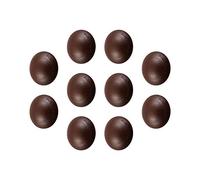 Gedotec Arrêt de Porte Adhésif Mural - Butoir de Protection pour Porte, Poignée et Meuble - Butée Plastique pour Bloc Porte de Cuisine, Chambre, Bureau en Bois ou Métal - 10 Pièces - Marron