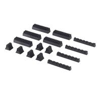 Gedotec Assortiment de Porte-Couverts | pour 90 couvert | 1 Pièce - Porte-couverts en feutres | NOIR | Range-couverts autocollant avec revêtement en feutre | Range-couverts pour tiroirs & tiroirs