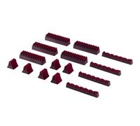 Gedotec Assortiment de porte-couverts Range-couverts autocollant avec revêtement en feutre | pour 90 couverts | Le feutre est ROUGE BOIS | Range-couverts pour tiroirs & tiroirs