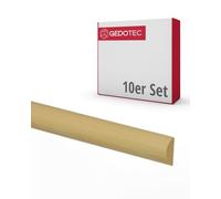 Gedotec Baguette Demi-Ronde - Planches en Bois pour Construire et Bricoler | 10 Pièces 20 mm | BASIC | Baguette Décorative Polyvalente pour Différents Objets
