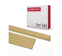 Gedotec Baguette demi-ronde - planches en bois pour construire et bricoler en bois résineux 100 cm | 5 pièces 15 mm | BASIC | baguette décorative polyvalente et bois pour bricoler différents objets