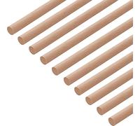 Gedotec Baguette ronde en hêtre lisse | Baguettes de bricolage Ø 25 x 1000 mm | 10 pièces | Bâtons de bois ronde pour bricolage