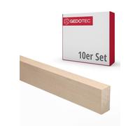 Gedotec Baguettes en bois pour bricoler et construire en hêtre - 95 cm | 10 pièces 8x35x950 mm | BASIC | polyvalent pour bricoler et construire des objets divers