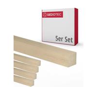 Gedotec Baguettes en bois pour bricoler et construire en hêtre - 95 cm | 5 pièces 13x13x950 mm | BASIC | polyvalent pour bricoler et construire des objets divers