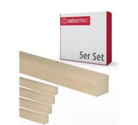 Gedotec Baguettes en bois pour bricoler et construire en hêtre - 95 cm | 5 pièces 30x30x950 mm | BASIC | polyvalent pour bricoler et construire des objets divers